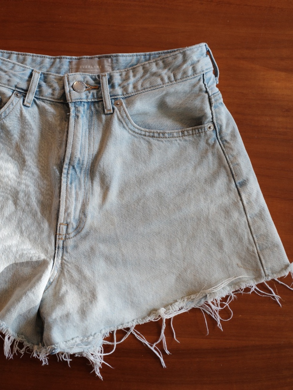Everlane High Waisted Denim Cutoff Shorts